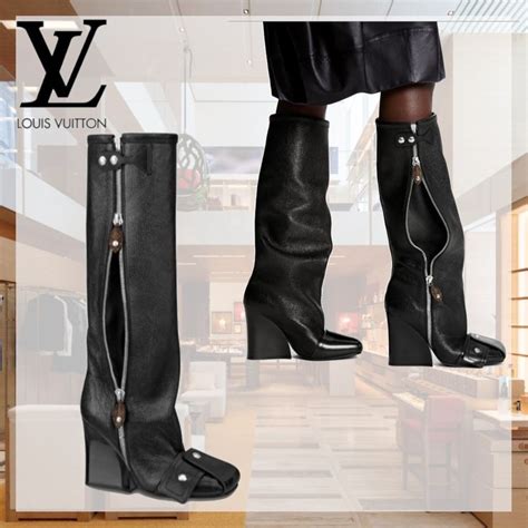 louis vuitton patti wedge high boot